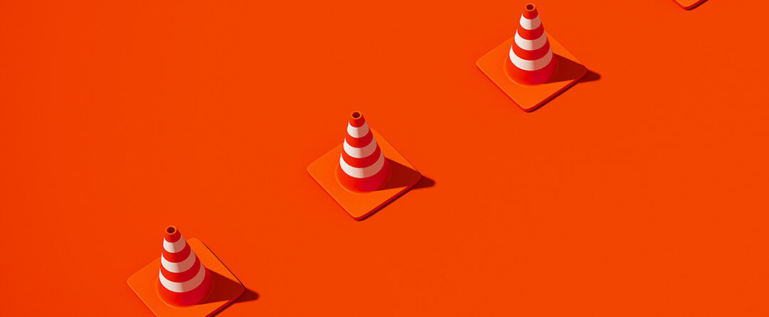 Minimal,Composition,For,Caution,And,Under,Construction,Concept.,Orange,With